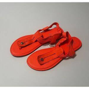 Hot Orange Sandals